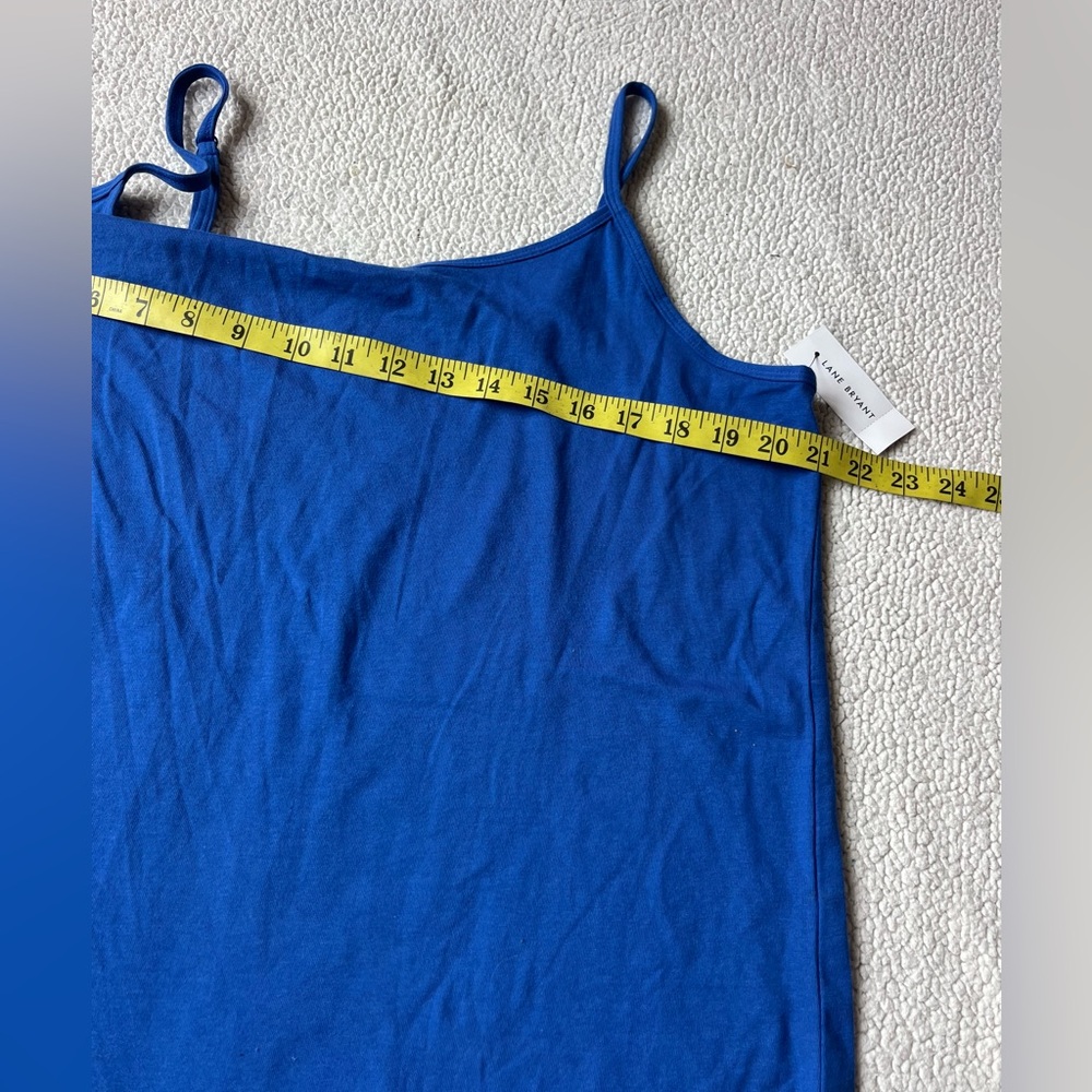 NWT LANE BRYANT CLASSIC COTTON CAMI TANK BLUE 22/24 - Picture 5 of 6